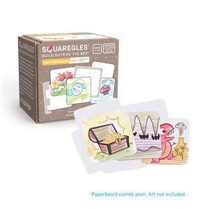 Image of the More Paperboard set's box with examples of drawings on paperboard.