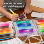 Load image into Gallery viewer, Kid drawing on paperboard. Text which reads&quot;Create your own pieces with included paperboard&quot;
